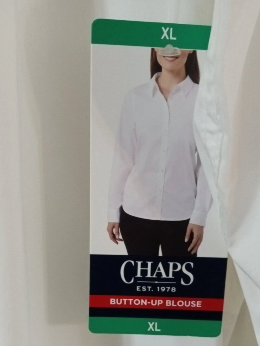 Chaps Women's Button-Up Long Sleeve Blouse Dree Shirt White Size XL NWT - Picture 5 of 7